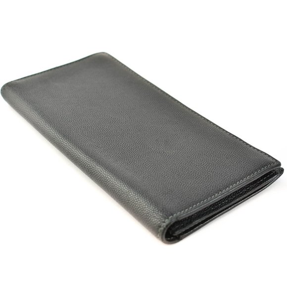 CARTIER "Love": Black, Leather & "Screw" Hardware Logo Long Wallet (pv) - Picture 4 of 9